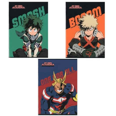 Тетрадка Panini My Hero Academia - А4, 40 листа, широки редове, асортимент