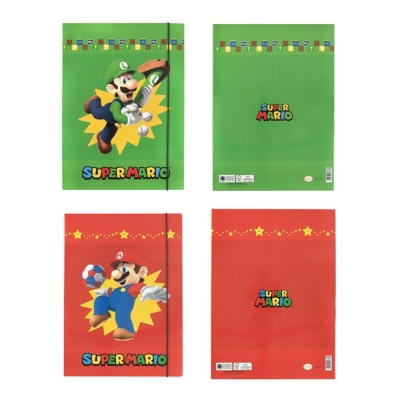 Папка с ластик Panini Super Mario - Sport, А4, асортимент