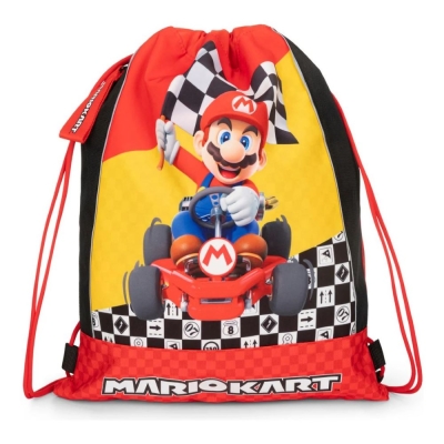 Ученическа спортна торба Panini Super Mario - Mariokart, Red
