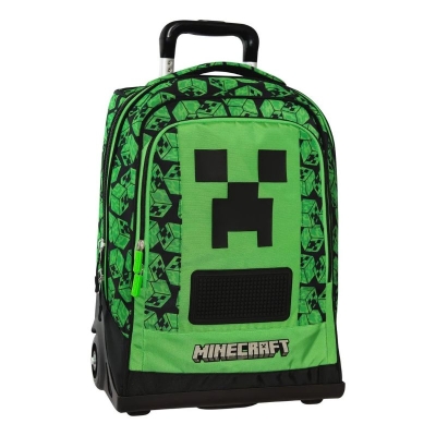 Ученическа раница с колелца Panini Minecraft - Premium Creepers