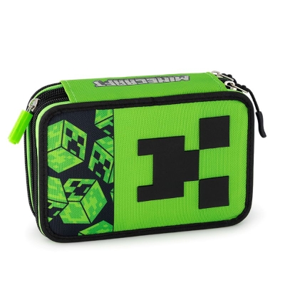 Ученически несесер с пособия Panini Minecraft - Creepers, с 3 ципа
