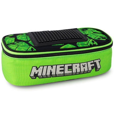 Овален ученически несесер Panini Minecraft - Creepers