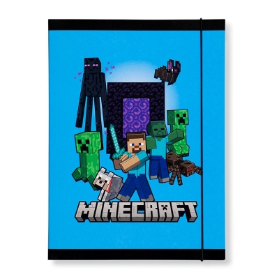 Папка с ластик Panini Minecraft - Creepers, асортимент