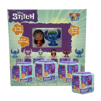 Пъзел гума Lilo & Stitch - 3D фигурка изненада, асортимент