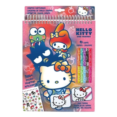 Творчески комплект за оцветяване Kids Licensing - Hello Kitty, Със стикер и шаблони