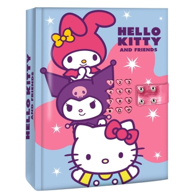 Таен дневник с код Kids Licensing - Hello Kitty, Kuromi & My Melody