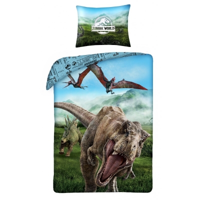 Детски спален комплект Halantex - Jurassic world, Син