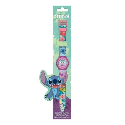 Детски дигитален часовник Kids Licensing - Stitch, Tropical Angel & Stitch