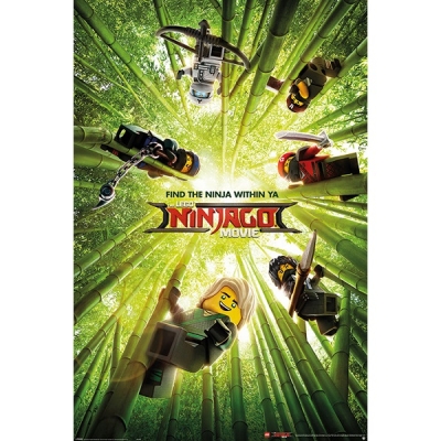 Макси постер Lego - Ninjago, 6 нинджи, Зелен