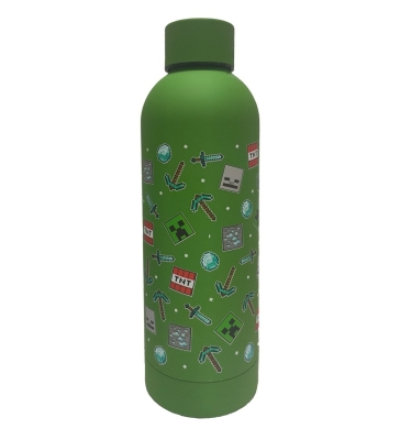 Бутилка за вода Kids Euroswan - Minecraft Icon, 500 ml, Green
