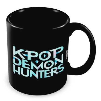 Керамична чаша K-Pop Demon Hunters - Logo, Черна