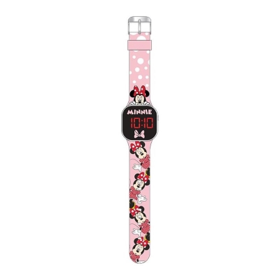LED часовник Minnie - Розов