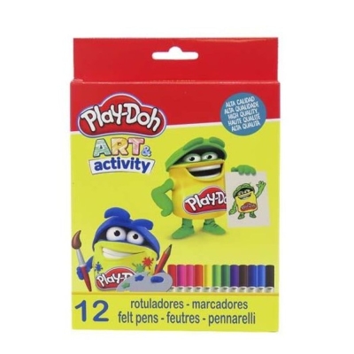 Флумастери CYP Brands - Play Doh, 12 цвята
