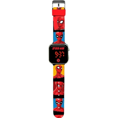 LED часовник Kids Euroswan - Spiderman Faces