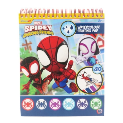 Скицник за оцветяване CYP Brands - Spidey, С водни бои