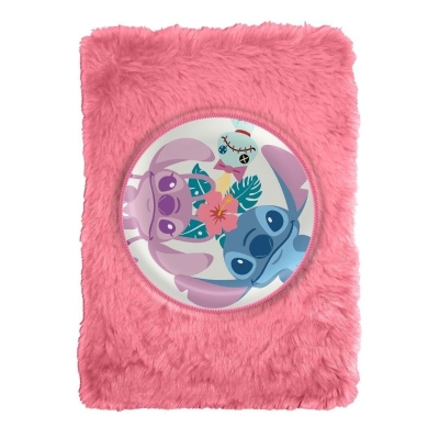 Плюшен тефтер Kids Licensing - Stitch & Angel, А5