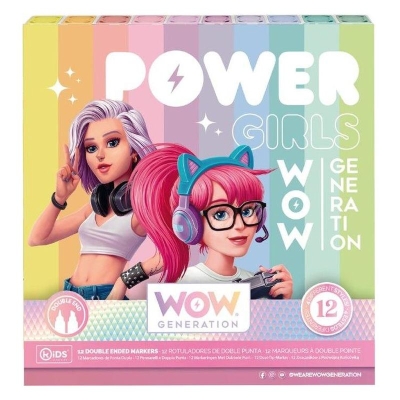 Двустранни маркери WOW Generation - 12 цвята