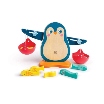 Образователен комплект Hape - Везна за балансиране, Пингвин