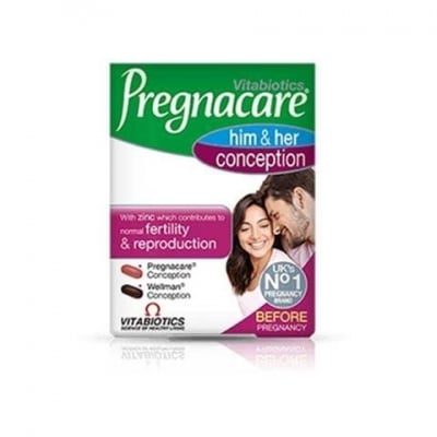 Таблетки за зачеване за него и нея Pregnacare - Vitabiotics, 30 + 30 броя