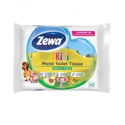 Влажна тоалетна хартия Zewa Kids - 42 броя