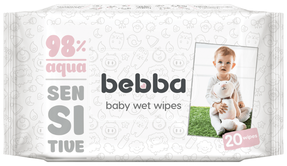 Мокри кърпи Silkline Bebba - Sensetive, 20 броя | kindermarket.bg