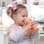 Детска чаша Chicco - Active, 14 m+, 266 ml, Момиче