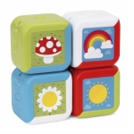 Интерактивна играчка Chicco - Mултифункционални кубчета, 4 броя