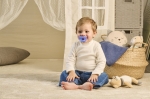 Силиконова залъгалка Chicco - Physio Soft, Момче, 6-16 m