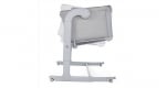 Детска кошарка с падаща страна Chicco - Next 2 Me Magic, Cool Grey