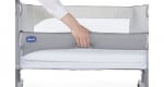 Детска кошарка с падаща страна Chicco - Next 2 Me Magic, Cool Grey
