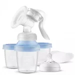 Ръчна помпа за изцеждане Philips Avent - Natural Motion с контейнери VIA + ПОДАРЪК 24 бр. еднократни подплънки