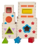 Дървена играчка Hape - Пирамида за сортиране