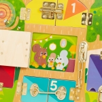 Дървена дъска с активности Battat - Резета и ключалки