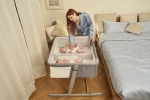 Бебешка кошара с падаща страна Chicco - Next 2 Me, Twin, Grey