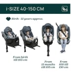 Столче за кола Chicco - Bi Seat 360 Air, i-Size, IsoFix, 40-150 cm, Graphite