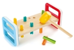 Дървен комплект Hape - Игра с чукче, Дъга