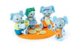 Комплект дървени фигури Hape - Семейство слончета