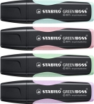 Комплект текст маркери Stabilo - Green Boss, Pastel, 4 цвята