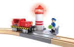 Игрален комплект Hape - Морски и железопътен превоз на товари