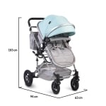 Детска комбинирана количка Moni - Ciara, сива