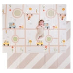 Бебешка двустранна подложка за игра Taf Toys - Пътни приключения, 150 x 200 сm