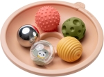 Бебешка играчка Taf Toys - Купа с 5 сензорни топки