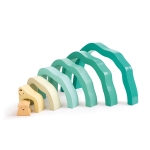 Дървен комплект за подреждане Hape - Полярна Мечка