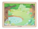 Дървен пъзел Hape - Царството на животните, 22 части