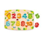 Дървен пъзел Hape - Цифри, 11 части