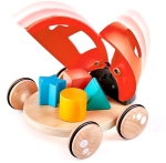 Дървена играчка Hape - Калинка, За дърпане и сортиране