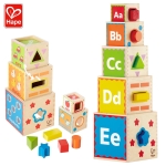 Дървена играчка Hape - Пирамида за сортиране