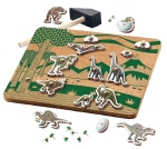 Дърводелски комплект Totum - Динозаври, 17 части