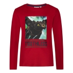 Детска блуза Как да си дресираш дракон - Червена