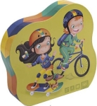 Детски прогресивен пъзел 4 в 1 Eurekakids - Колоездачи